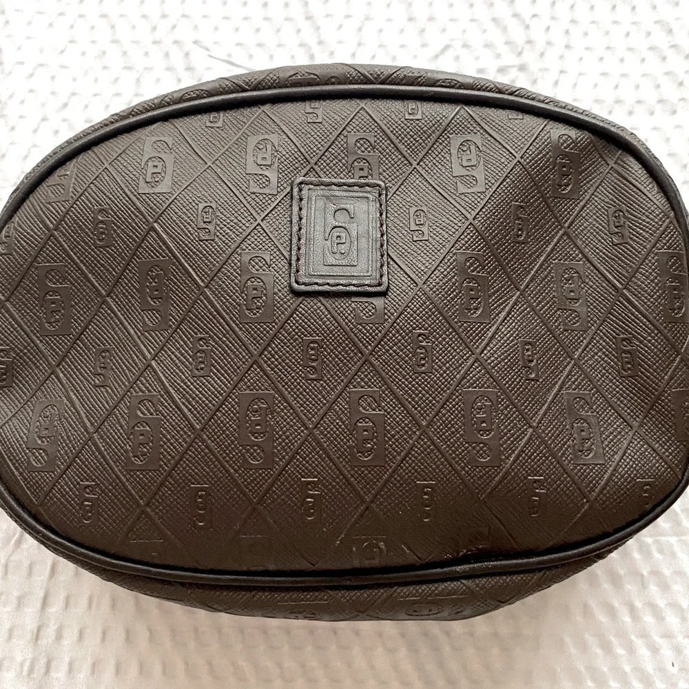 Vintage Philippe Salvet Brown Embossed Crossbody Bag